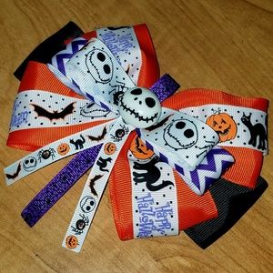 Halloween Jack Skellington bow